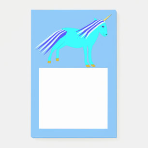 Niedlich Blue Baby Boy Unicorn Post-it Klebezettel