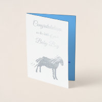Niedlich Blue Baby Boy Unicoron Glückwunschkarte