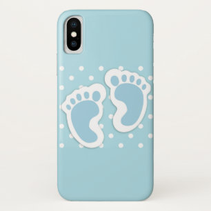 Niedlich Blue Baby Boy's Feet Illustration Case-Mate iPhone Hülle
