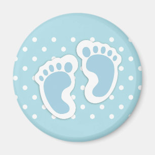 Niedlich Blue Baby Boy's Feet Illustration Magnet