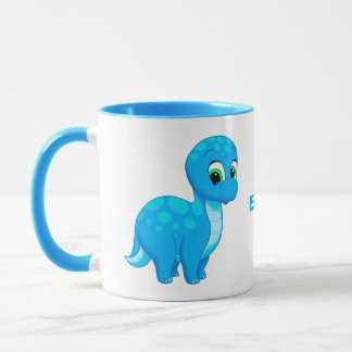 Niedlich Blue Baby Brontosaurus Dinosaurier Tasse