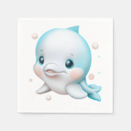 Niedlich Blue Baby Dolphin Serviette