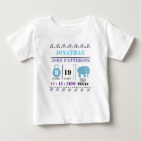 Niedlich Blue Baby Elephant Birth Ankündigung