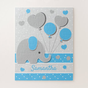 Niedlich Blue Baby Elephant Puzzle