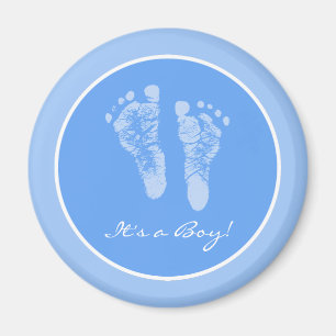 Niedlich Blue Baby Footprints durch eine Baby-Dusc Magnet