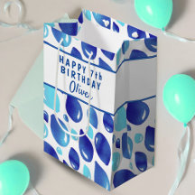 Niedlich Blue Balloon Pattern Boy's Birthday