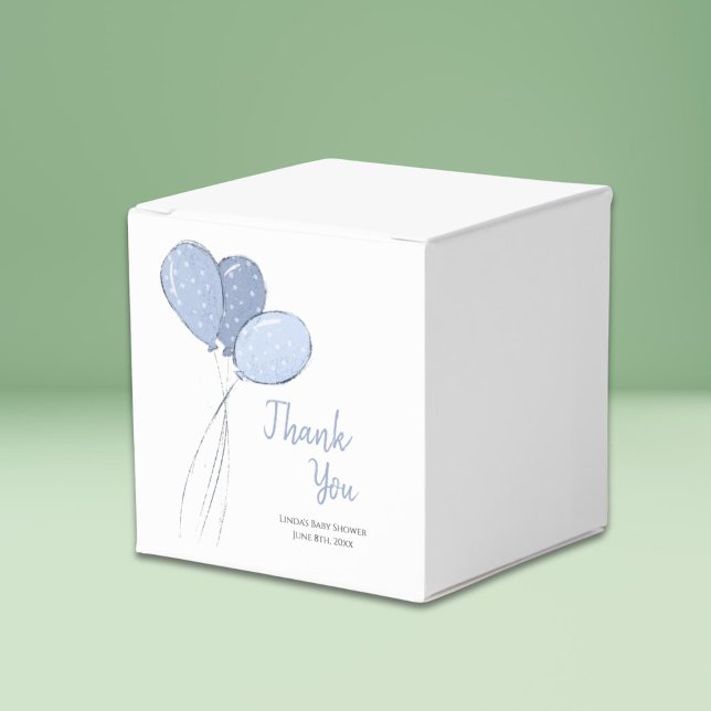 Niedlich Blue Balloons Babydusche Vielen Dank Geschenkschachtel (Von Creator hochgeladen)