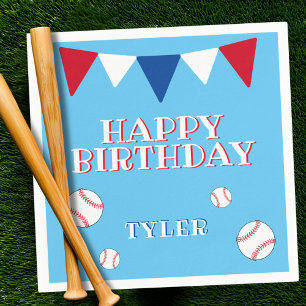 Niedlich Blue Baseball Kindergeburtstag Party Serviette