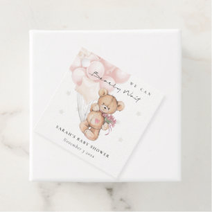 Niedlich Blue Bearly Wait Bear Balloon Baby Showdu Geschenkanhänger