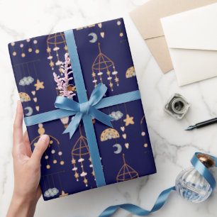 Niedlich Blue Boho Toy Muster Illustration Boys Geschenkpapier