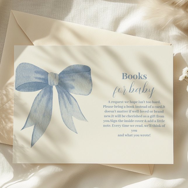 Niedlich Blue Bow Ribbon Baby Books for Baby Begleitkarte (Von Creator hochgeladen)