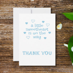 Niedlich Blue Boy Baby Dusche Danke, dass Sie eine Dankeskarte