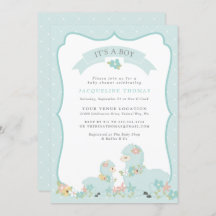 Niedlich Blue Boy Llama Baby Dusche