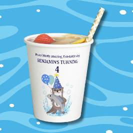 Niedlich Blue Boy Sea Otter Geburtstagsparty Pappbecher