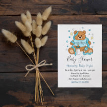 Niedlich Blue Boy's Teddy Bear Baby Shower