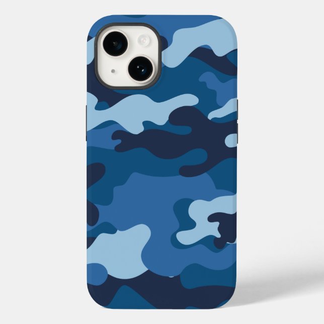 Niedlich Blue Camouflage Case-Mate iPhone Hülle (Rückseite)