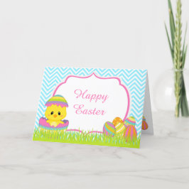Niedlich Blue Chevrons Osterfest Easter Easter Eiz Feiertagskarte