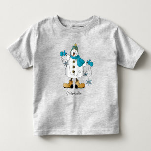 Niedlich Blue Christmas Snowman Kleinkind T - Shir T-shirt
