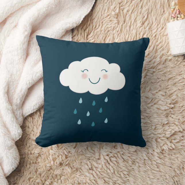 Niedlich Blue Cloud Raindrops Baby Kissen (Decke)
