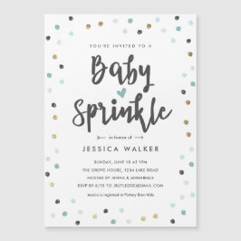 Niedlich Blue Confetti Typ Baby Sprinkle Einladung