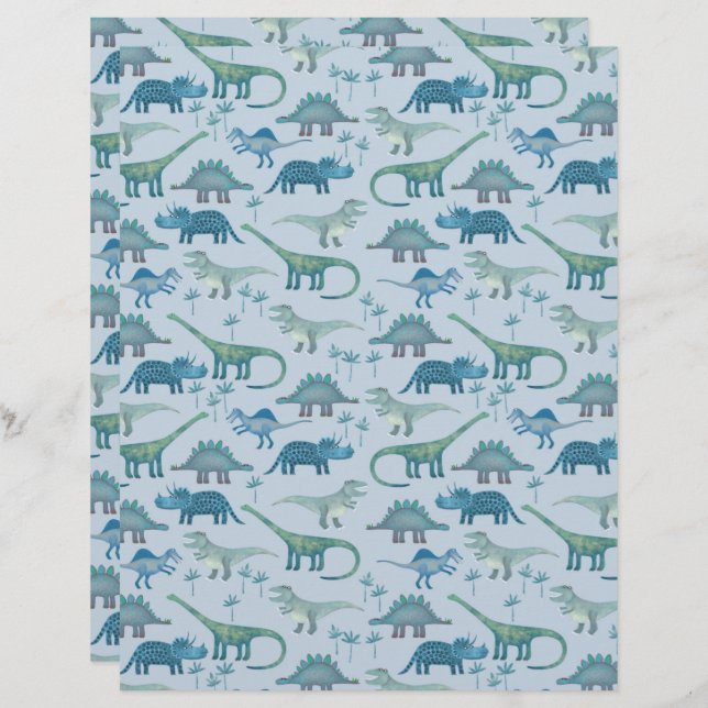 Niedlich Blue Dinosaurier (Vorne/Hinten)