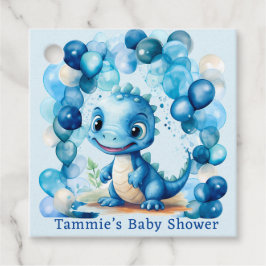 Niedlich Blue Dinosaurier Balloons Boy Baby Dusche Geschenkanhänger