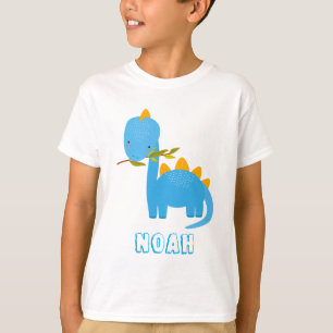 Niedlich Blue Dinosaurier Individuelle Name Boys T T-Shirt