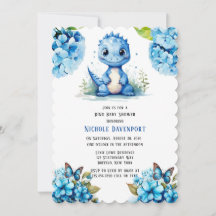 Niedlich Blue Dinosaurier mit Florals Boy Baby Dus