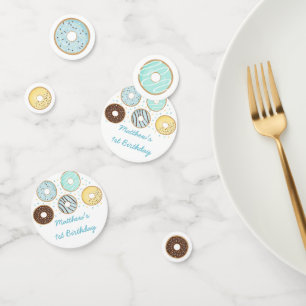 Niedlich Blue Donut Birthday Konfetti