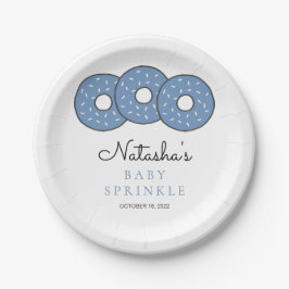 Niedlich Blue Donuts Kinderdusche Sprinkle Pappteller