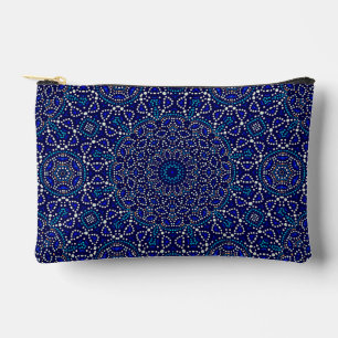 Niedlich Blue Dot Art Mandala Muster Zubehörtasche