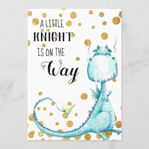 *~* Niedlich Blue Dragon Baby Shower Einladung