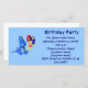 Niedlich Blue Dragon Balloons Geburtstagseinladung (Vorne/Hinten)