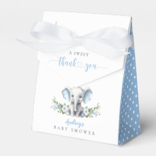 Niedlich Blue Elephant Baby Boy Dusche Vielen Dank Geschenkschachtel