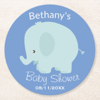 Niedlich Blue Elephant Boy Baby Dusche nach Maß