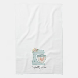 Niedlich Blue Floral Cake Mixer Bäckerei Koch Geschirrtuch