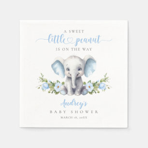 Niedlich Blue Floral Elephant Baby Boy Dusche Serviette