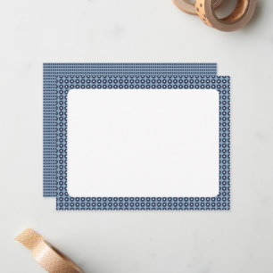Niedlich Blue Floral Gemustert Blank Notizkarte Mitteilungskarte