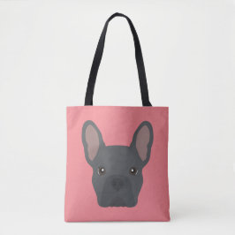 Niedlich Blue French Bulldog Tote Bag