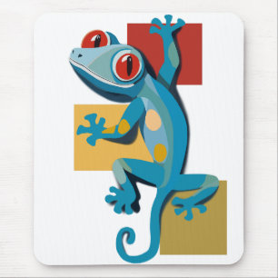Niedlich Blue Gecko Reptile Lovers Mousepad
