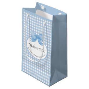Niedlich Blue Gingham Picnic Print Vielen Dank fü Kleine Geschenktüte