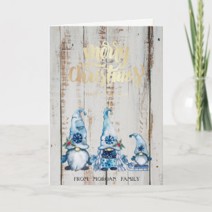 Niedlich Blue Gnomes Frohe Weihnachten