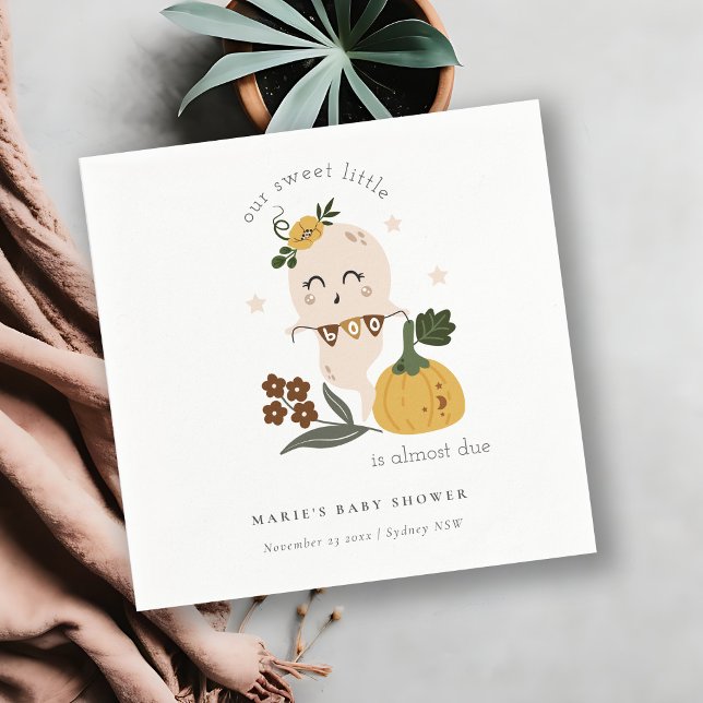 Niedlich Blue Halloween Ghost Little Boo Baby Dusc Serviette (Von Creator hochgeladen)