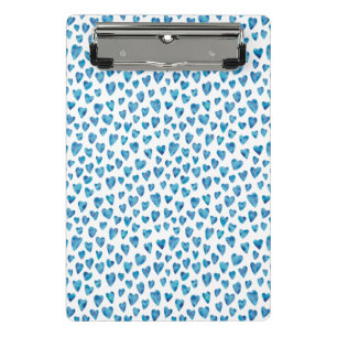 Niedlich Blue Heart Mini-Zwischenablage Mini Klemmbrett