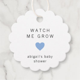 Niedlich Blue Heart Moderne Babydusche Geschenkanhänger