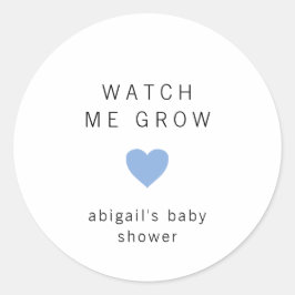 Niedlich Blue Heart Moderne Babydusche Runder Aufkleber