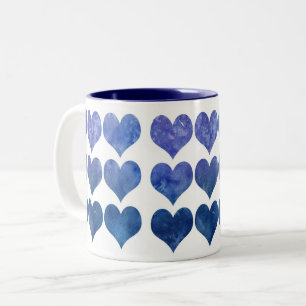 Niedlich Blue Hearts Tasse