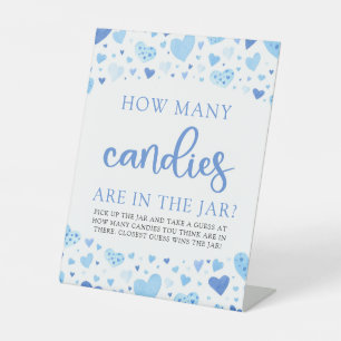 Niedlich Blue Hearts Valentine Wie viele Candies G Sockelschild