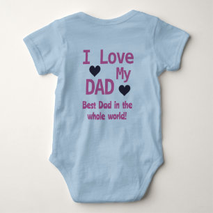 Niedlich Blue I Liebe My Vater Baby Boy Baby Bodys Strampler