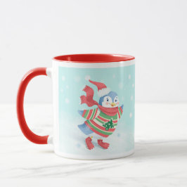 Niedlich Blue Ice Skaten Penguin Tasse